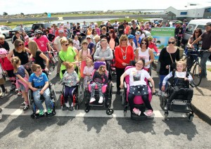 Mayor of Waterford Metropolitan District, Cllr. Lola O' Sullivan about to start "Wheelie good fun".