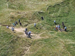 Walkers pictured on Thursday last at the site where Rescue 111 crashed on July 2nd 1999.