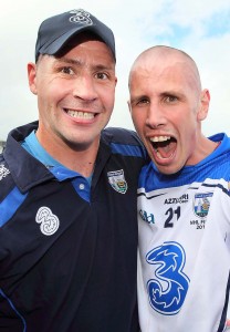 Band of brothers: Dan pictured with Maurice following the NHL Final win over Cork.