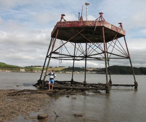 In disrepair: the Passage East Spit Light Beacon. 