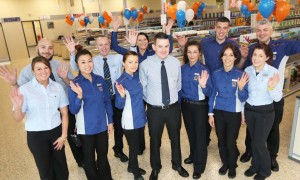  Staff members with store manager Donncha Buckley.