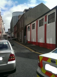 The Garda cordon on Anne Street 