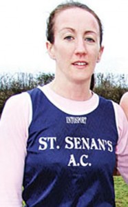 Adele Walsh (St Senan’s AC) who won the women’s section of the Liz Hayes 5 Mile Race in Ballyduff Lower on Friday last. 