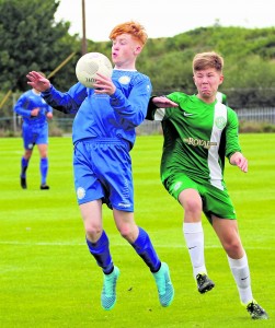 Adam Feeney of Waterford United takes the ball on his chest against Bray 