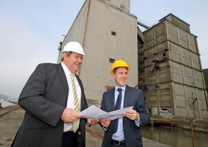 Lar Power (Director of Economic Development & Planning, Waterford City & County Council) and Mayor of Waterford City & County John Cummins pictured on the North Quay site where a 16-week demolition programme is due to get underway this week.	