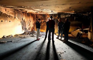 Before: the charred interior of Ballybeg GAA's Clubhouse. After: Splendidly refurbished by the end of August. 