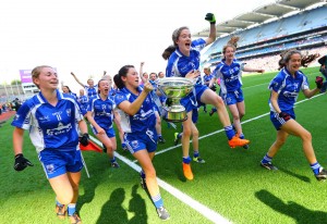 Glory days: Waterford players enjoy their lap of honour following their All-Ireland IFC Final victory over Kildare at Croke Park on Sunday last.		| Photos: Dan McGrath 