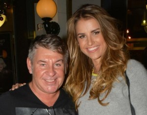 Michael Doyle, pictured with Vogue Williams, one of his many happy clients. 