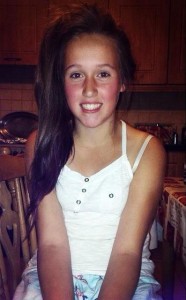 Brave: Róisín Halligan, who saved her baby cousin's life during a petrol bomb attack. 