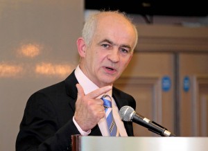 IFA President Eddie Downey, speaking at last Thursday's IFA Anniversary Banquet at Lawlor's Hotel. 