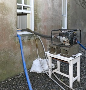 A pump at work at The Manse, Portlaw