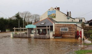 The Three Sisters Restaurant in Woodstown, which was flooded during Storm Frank last Wednesday.