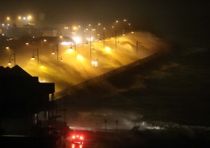 Waves crash into Tramore's Promenade during Storm Frank. 		| Photo: Noel Browne 