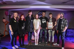 Members of the Waterford team collecting an award for the support team at the 2015 event. 