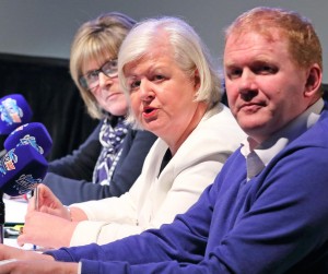 General election candidates Mary Butler (FF), Mailo Power (Renua) and Paudie Coffey (FG) pictured during last Wednesday's WLRfm debate at Garter Lane.	 | Photo: Noel Browne 