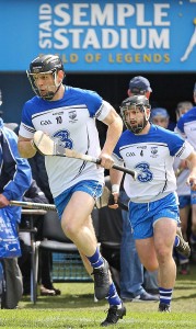 Noel following Kevin Moran out of the tunnel prior to last year's National Hurling League Final. 