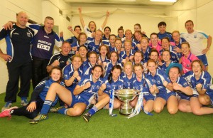Waterford players celebrate following their All-Ireland IFC Final victory over Kildare at Croke Park last September. Waterford will be hoping to begin their league campaign when they take on Tipperary next Saturday.