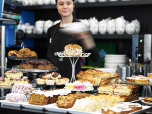 Set for extension: the café at the House of Waterford Crystal. 