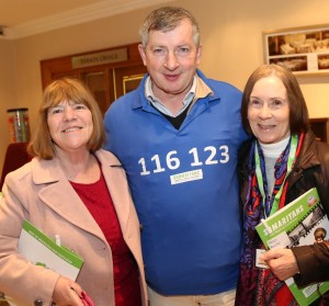 Conferece attendees Sally Walsh, John Hanlon and Mary Roche.
