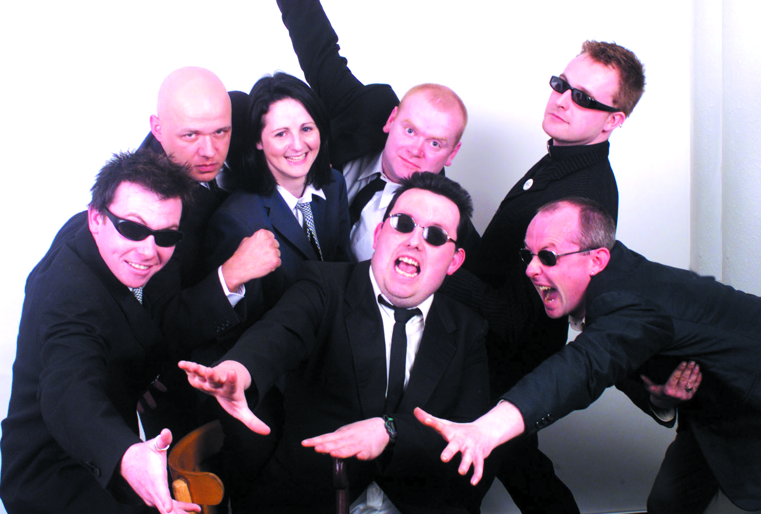 The late Graham Harte, far right, with Skunk.