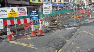 Significant excavation work is causing disruption for some local businesses in the Apple Market. 