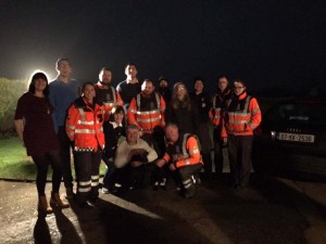 Volunteers who assisted in the search for Gertie. 