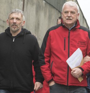 Bill Spencer taking Minister McGrath on a tour of his Ballinamona Farm on January 11th. 