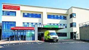 The Emergency Department at University Hospital Waterford. Inset