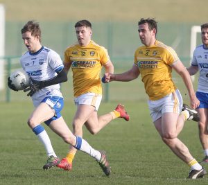 Clashmore’s Aidan Trihy produced another dynamic performance at wing-back for the Deisemen. 