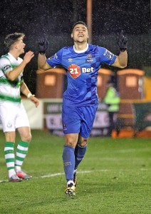 Courtney Duffus was the two-goal hero as Waterford FC defeated Shamrock Rovers at the RSC on Friday last