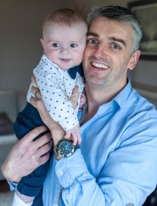Eoghan Breathnach (pictured with son Fionn) had a brush with his own mortality when he sustained a serious injury while hurling on Easter Sunday. "I feel I'm lucky to still be here," he told this columnist.  