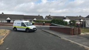 The crime scene behind a Garda cordon | Photo: Damien Tiernan