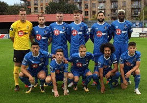  The Waterford FC team pictured prior to last Friday's kick-off. 