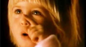 Holly Stapley as the little Christmas Kelloggs girl in 1991.