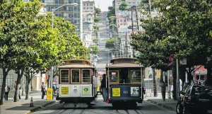 Cable Cars on Powell Street San Francisco