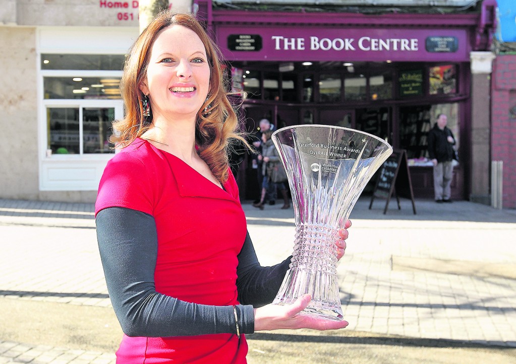 Maeve Ryan of the Book Centre, last year's overall Waterford Business Award winner
