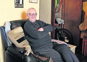 Paddy Clooney pictured in his home. 