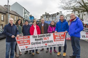 Willie, Jennifer and Mary pictured with fellow campaigners ahead of January’s march.