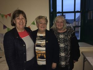 Breda Keane, Ann Troy and Teresa Hennessy pictured in the Barron Hall, Stradbally. 