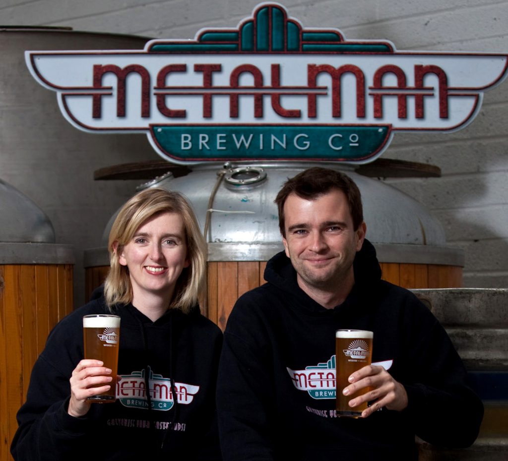 Grainne Walsh and Tim Barber, co-founders of Metalman Brewery