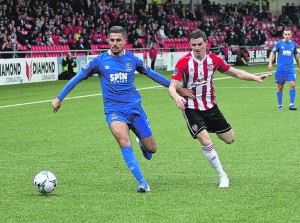 Blues winger Zach Elbouzedi on the attack 