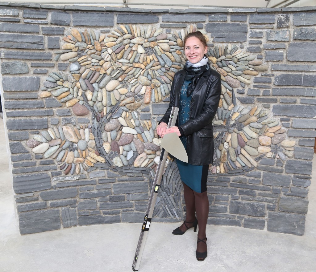 Jana Kudrnova with her beautiful stonework .	