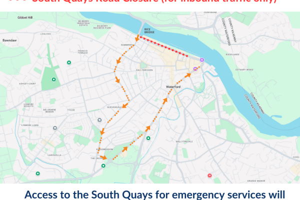 South Quays inbound lane closure for two days