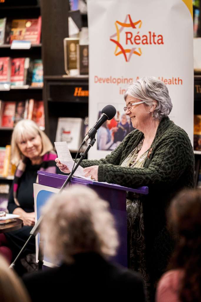 Mary Whelan reading her entry for Sunshine at last year’s Well Festival.  Sunshine: sharing writings to brighten our souls takes place on Friday 20 February, 6pm at The Book Centre, Waterford.  