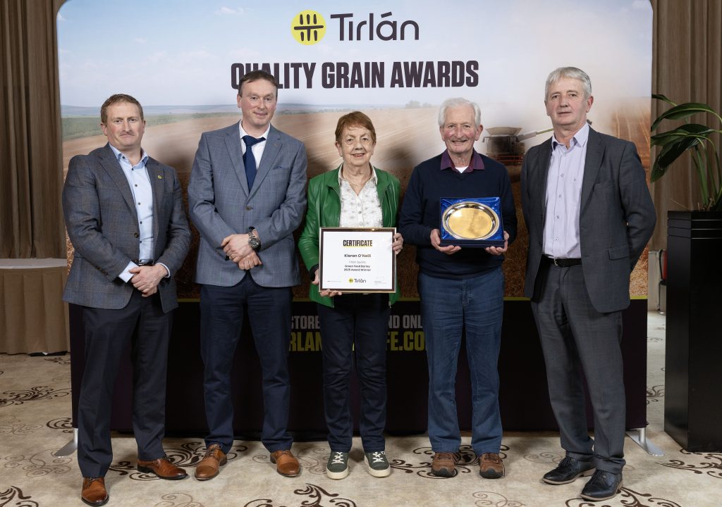 Kieran and Maureen O’Neill win Tirlán's Green Feed Barley award