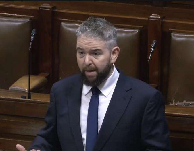 Deputy Conor McGuinness speaking in the Dáil.