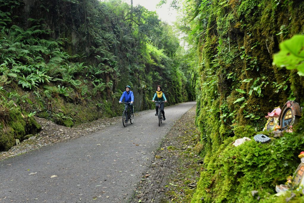 Couple exploring the Waterford Greenway.